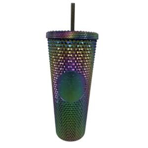 Starbucks Fall 2023 Black Bling Oil Slick Studded 24oz Venti Tumbler Cup NEW